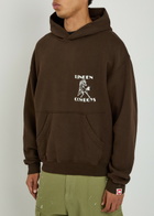 Cherry Los Angeles Cowboys Printed Hooded Cotton Sweatshirt Brown