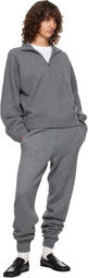 Loulou de Saison Gray Dries Cashmere Zipped Sweater