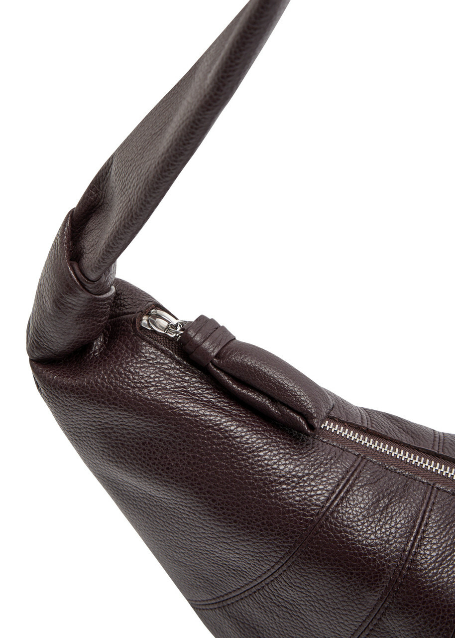 Lemaire Croissant Medium Grained Leather Shoulder bag - Dark Brown - One Size