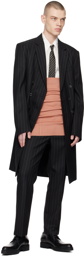 Dries Van Noten Black Striped Coat