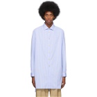 Gucci Blue and White Large Striped Classic Shirt