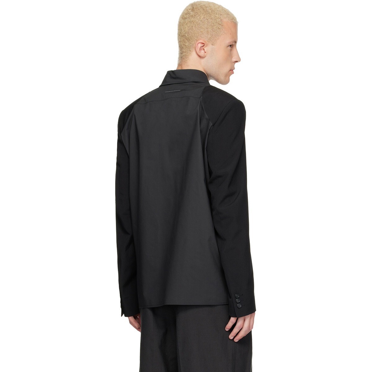 MM6 Maison Margiela Black Long-Sleeved Shirt