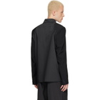 MM6 Maison Margiela Black Long-Sleeved Shirt