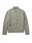 Incotex - Zanone Wool and Cashmere-Blend Felt Bomber Jacket - Green