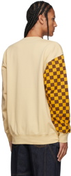 JW Anderson Yellow Check Colorblock Sweatshirt