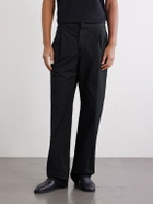 3sixteen - Safari Straight-Leg Cotton-Poplin Trousers - Black