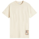 Burberry Men's Check Label T-Shirt in Nutmeg