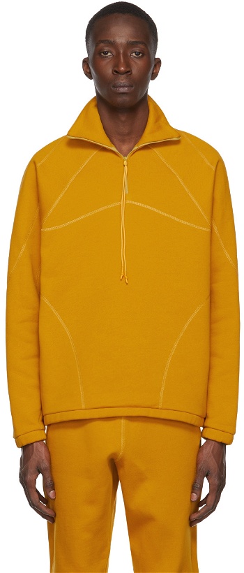 Photo: Saul Nash Yellow Twist Coverstitch High-Neck Sweater