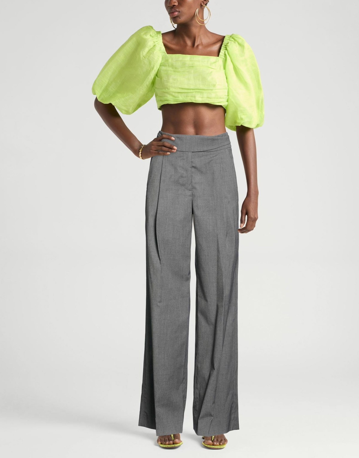 Manila Grace Womens Pants in Grey