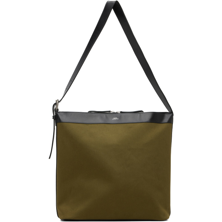 Photo: A.P.C. Khaki Vera Maxi Biker Bag