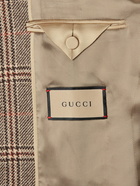 GUCCI - Double-Breasted Prince of Wales Checked Wool Blazer - Neutrals