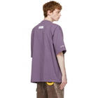 Heron Preston Purple Logo Style Turtleneck T-Shirt