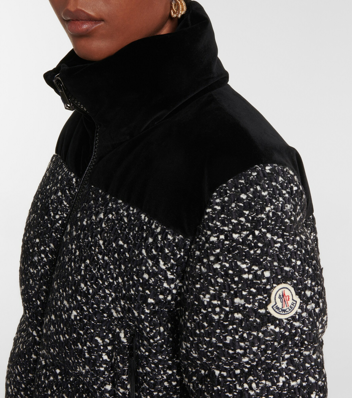 Moncler - Girotte tweed down jacket Moncler