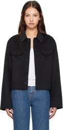 Filippa K Gray Short Wool Cashmere Jacket