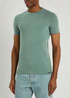 Tom Ford Crew-neck Stretch-cotton T-shirt Teal