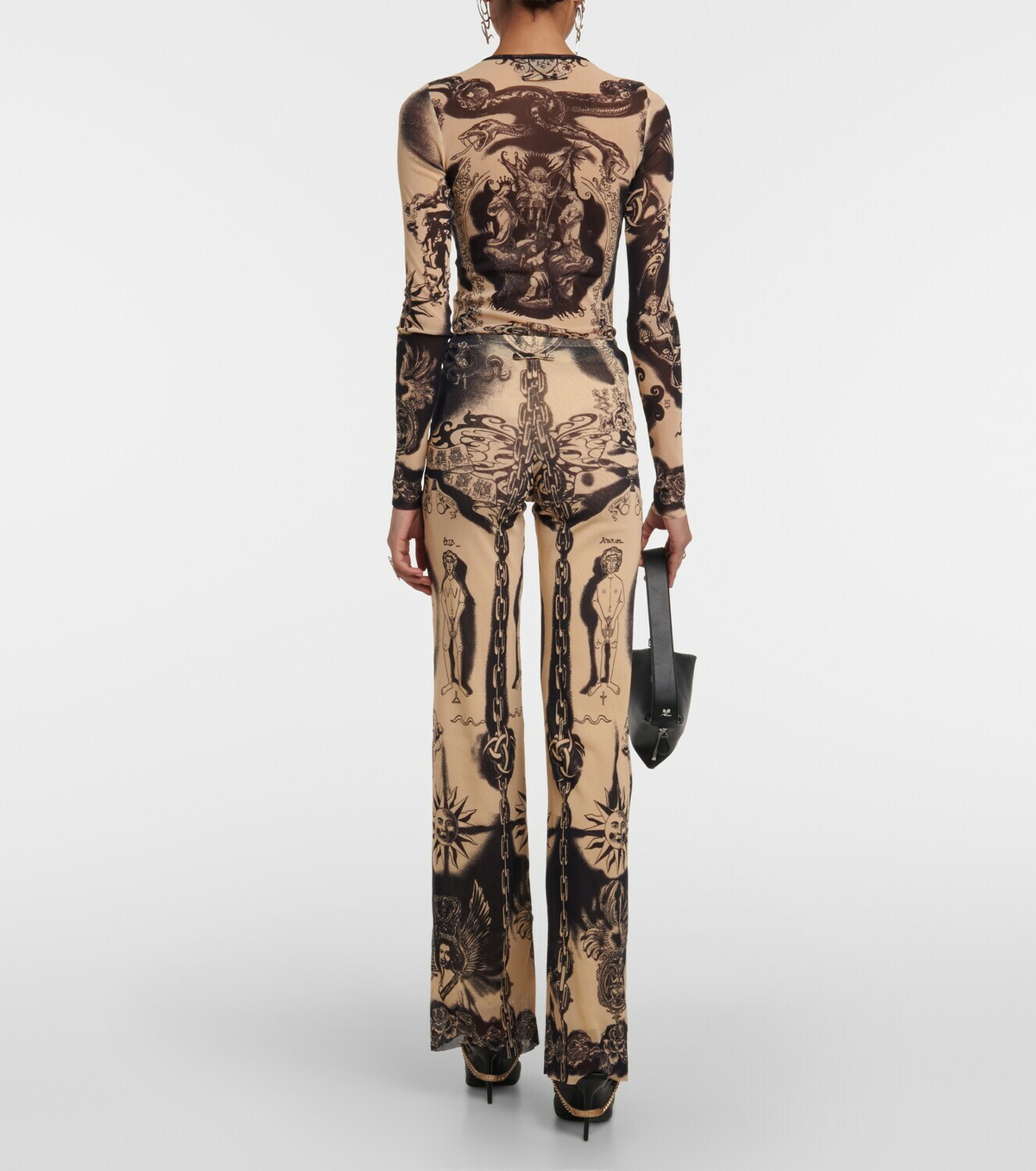 Jean Paul Gaultier Heraldique high-rise straight pants