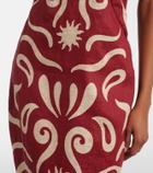Cala de la Cruz Leda printed halterneck linen maxi dress