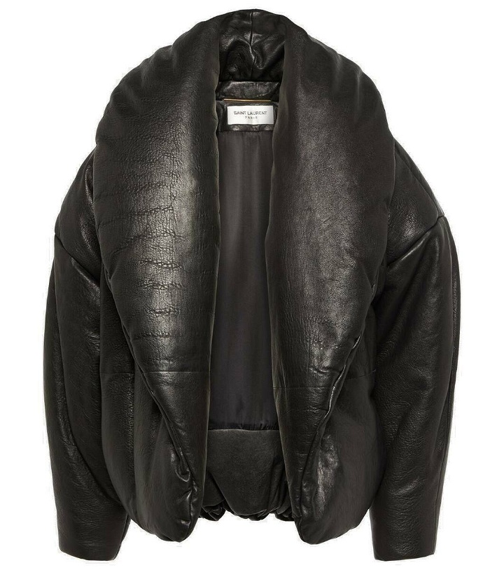 Photo: Saint Laurent Cassandre leather puffer jacket