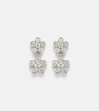 Ileana Makri Blossom Daisy Duo 18kt white gold earrings with diamonds