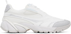 untitlab® White & Gray Helix Swift Trek Sneakers