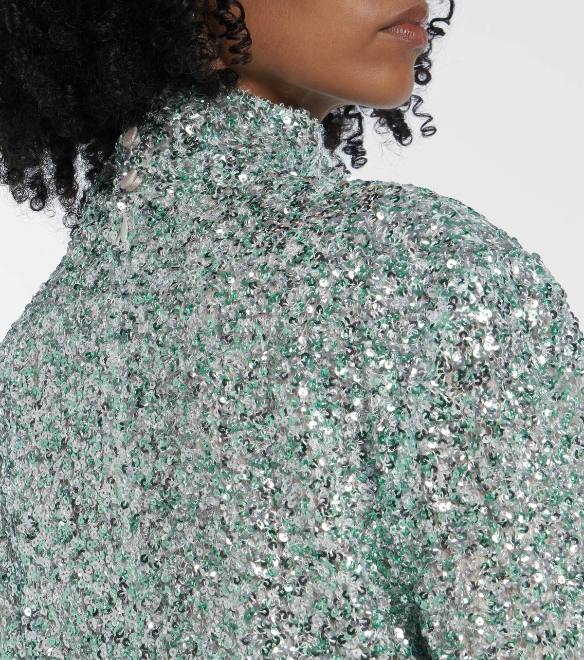 Taller Marmo Gina sequined feather-trimmed minidress