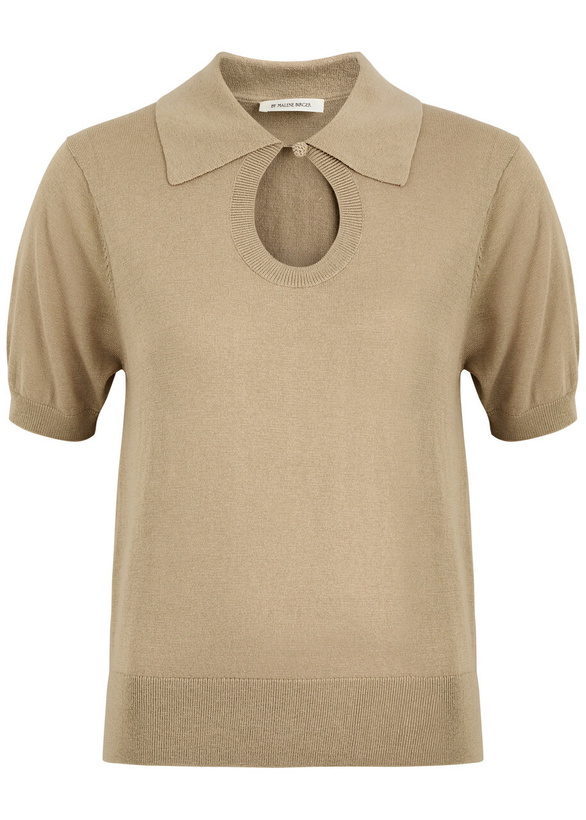 Photo: BY Malene Birger Talallia Cut-out Knitted top Beige