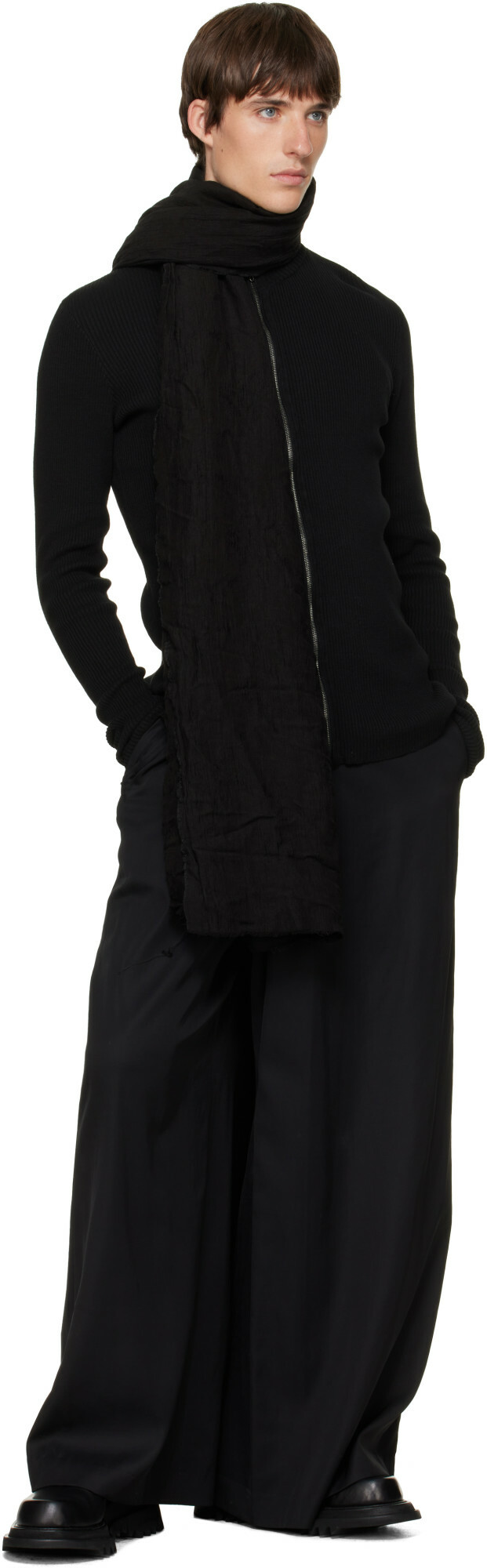 Julius Black Over Wrapping Trousers