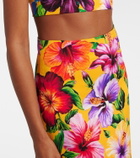 Dolce&Gabbana Floral silk-blend pencil skirt