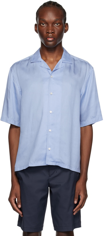 Photo: BOSS Blue Spread Collar Shirt