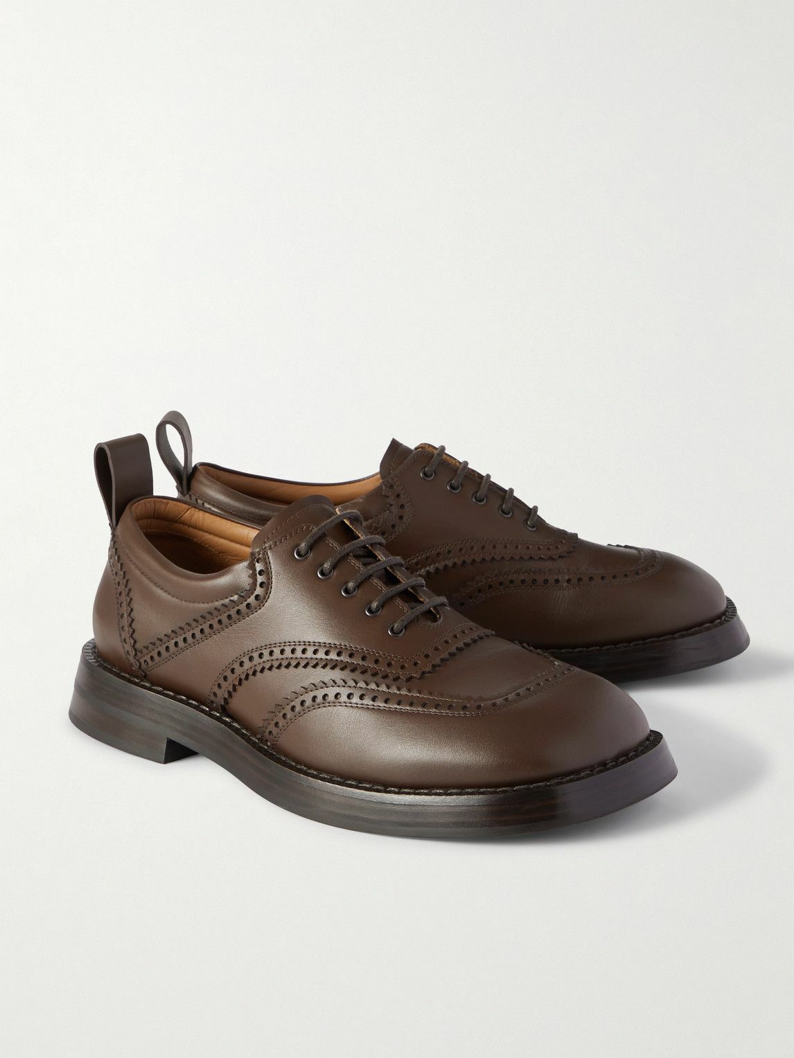 Alexander McQueen - Leather Brogues - Brown
