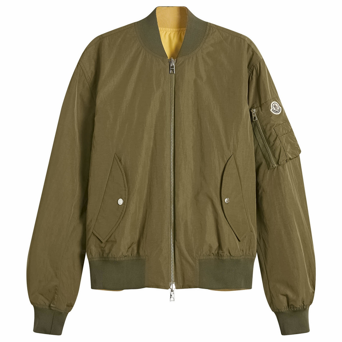 Moncler Men's Locovez Reversible Bomber Jacket in Khaki