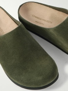 Common Projects - Logo-Debossed Suede Clogs - Green