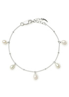 Missoma Pearl Baya Silver-plated Charm Bracelet
