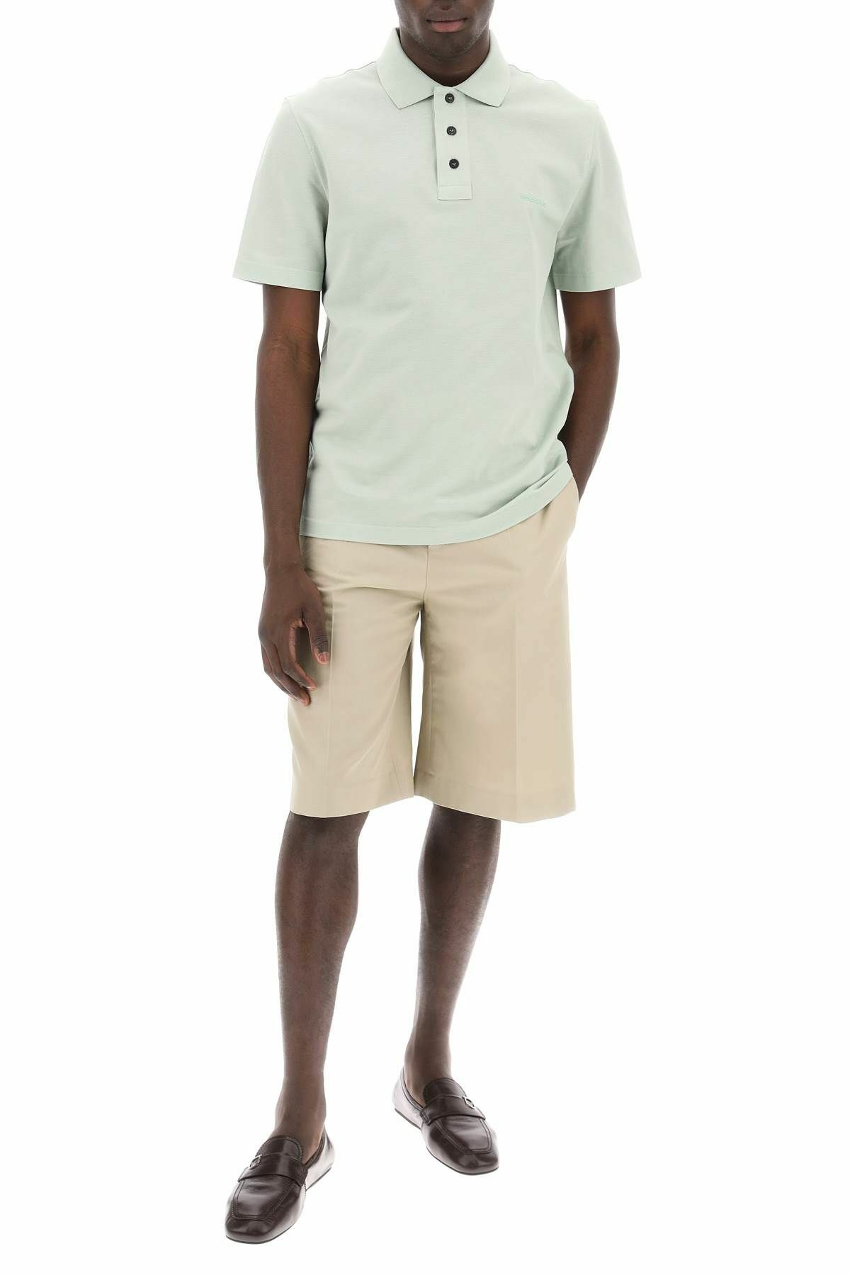 FERRAGAMO tailored canvas bermuda shorts Beige