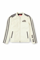 Diesel Biker jacket in perforated leather - Leather jackets - Unisex - White
