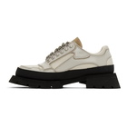 Jil Sander Off-White and Black Lace-Up Shoes