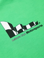 Pasadena Leisure Club - Motorsports Printed Cotton-Jersey Hoodie - Green