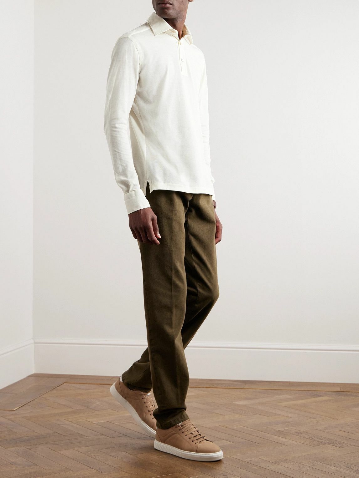 Kiton White Cotton T-shirt