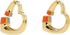 Casablanca Gold Heart Hoop Earrings