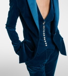 Rabanne Cotton-blend velvet and satin blazer