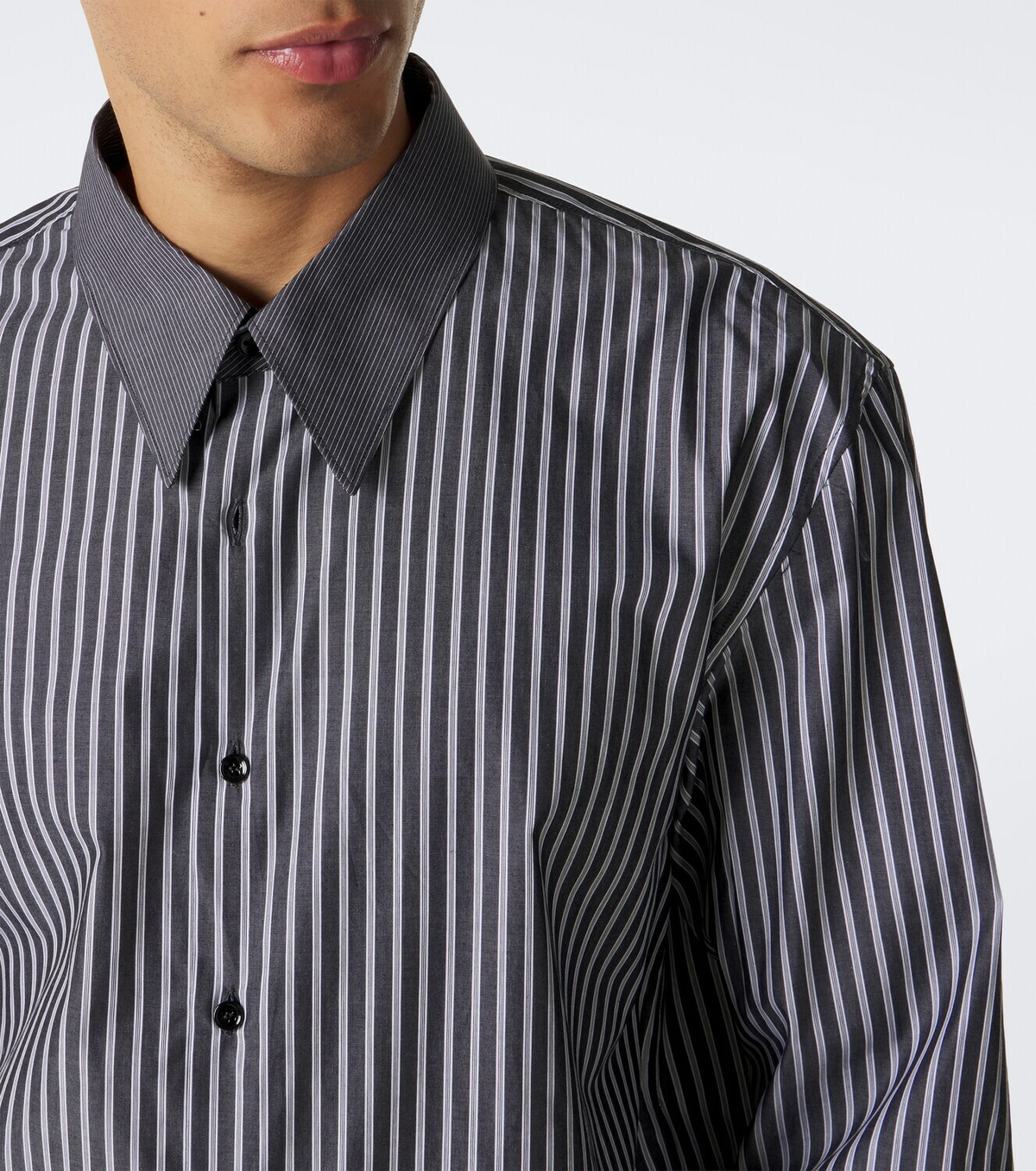 Saint Laurent Striped cotton poplin shirt