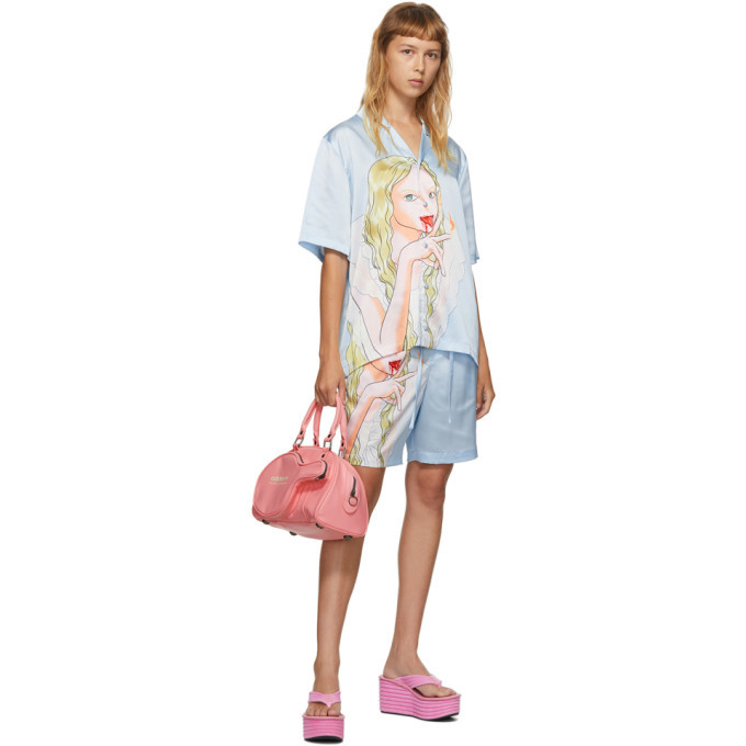 Photo: Im Sorry by Petra Collins SSENSE Exclusive Blue Graphic Shirt and Shorts Set