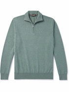 Loro Piana - Slim-Fit Baby Cashmere Half-Zip Sweater - Green