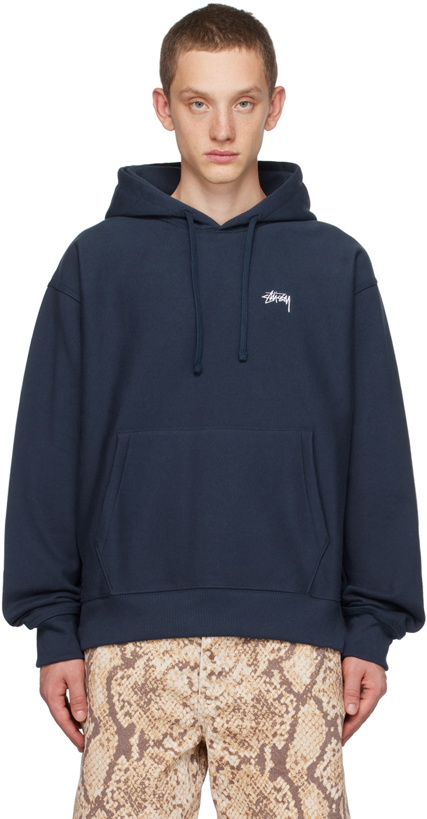 Photo: Stüssy Navy Embroidered Hoodie