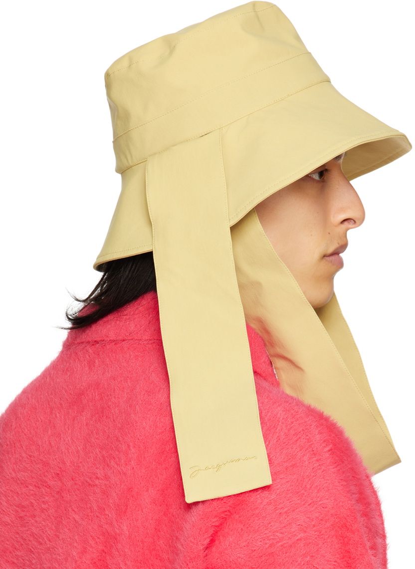Jacquemus Khaki Le Raphia 'Le Bob Bando' Bucket Hat Jacquemus