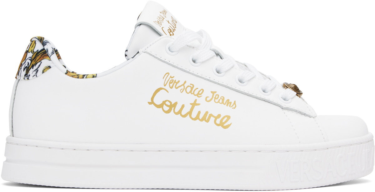 Versace Jeans Couture White Court 88 Sneakers