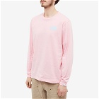 Billionaire Boys Club Men's Long Sleeve Small Arch Logo T-Shirt in Pink