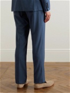 Dunhill - Travel Wool Elasticated Suit Trousers - Blue