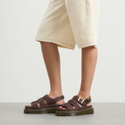 Dr. Martens Women's Wrenlie Open FL Sandal in Dark Brown Grizzly
