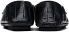 Dolce&Gabbana Black Calfskin Driver Loafers